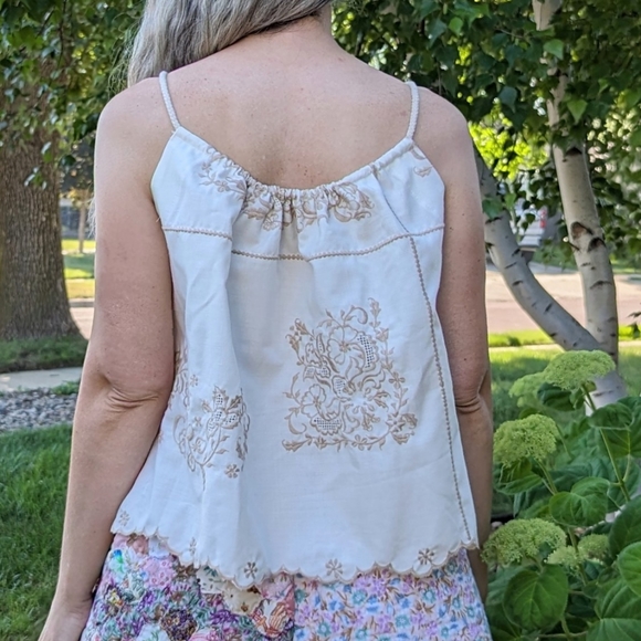 VINTAGE TABLECLOTH swing top 1970's upcycled M - Picture 9 of 12